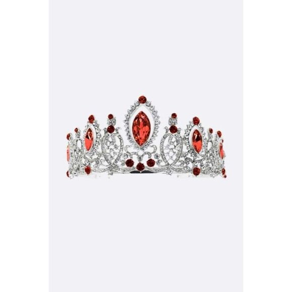 Crystal Statement Tiara - Pink white main image 5